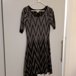 Short Sleeve Chevron Sweater Dress Sz. S